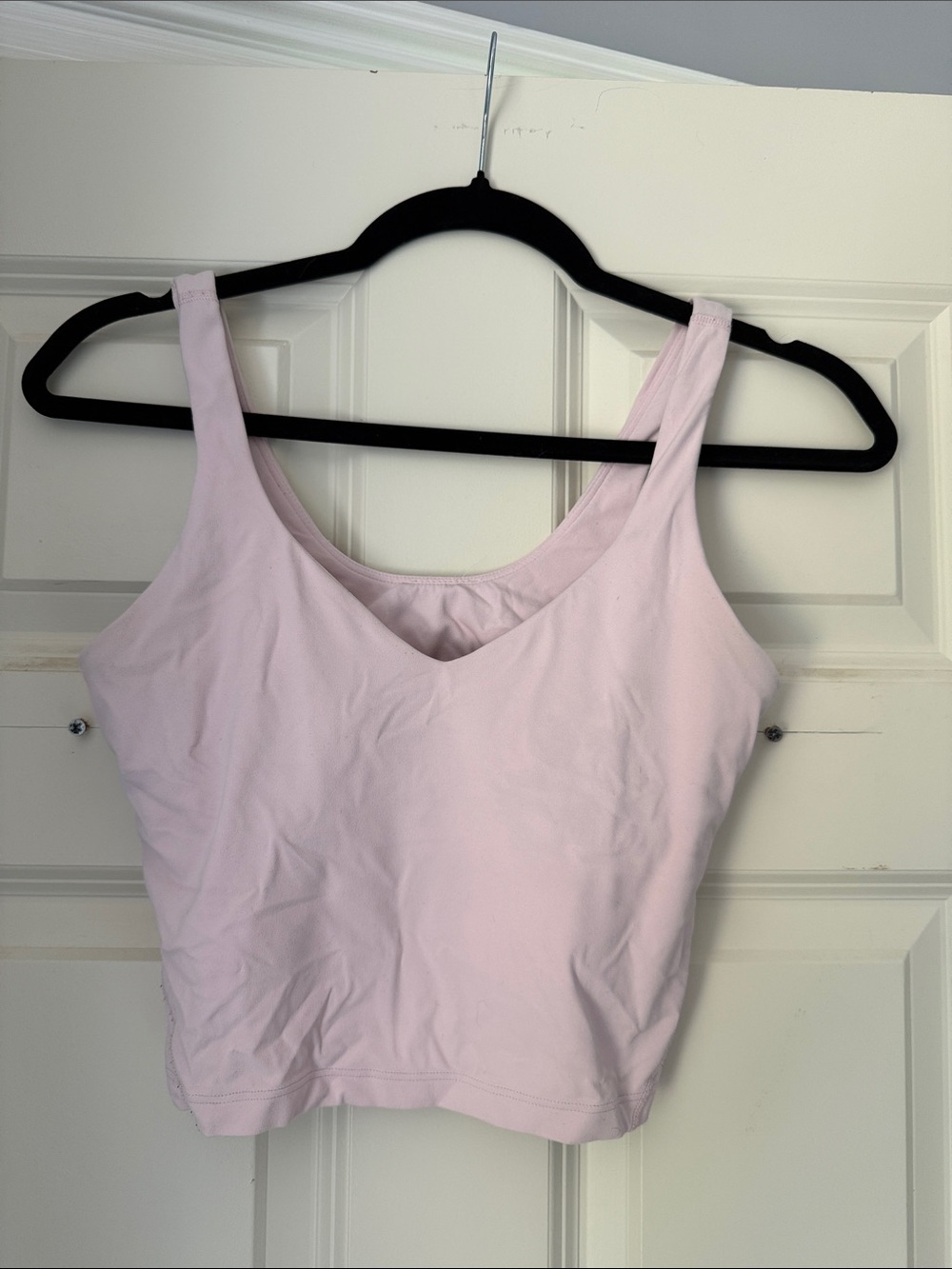 lululemon athletica Light Pink Cropped Tank Top